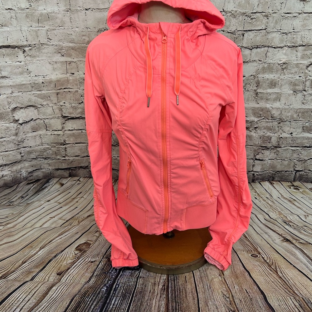 Lululemon Street to Studio Coral Pink Orange Lined Jacket 6
